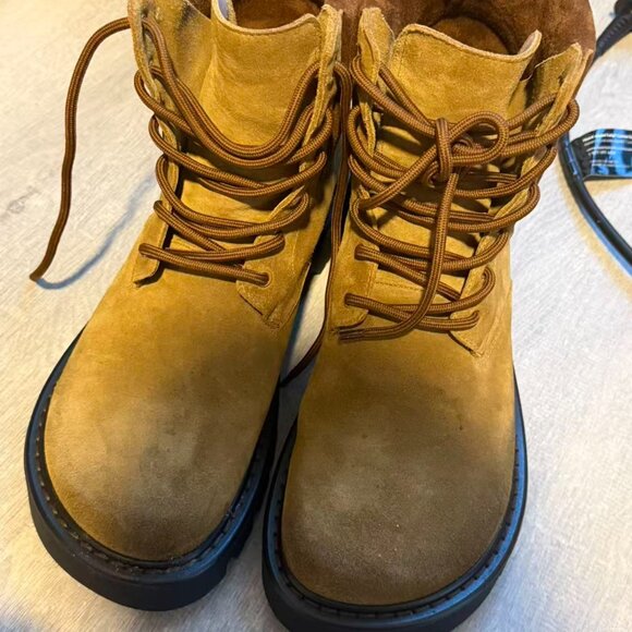 Loewe Men's Brown Sierra Leather Ankle Boots - Picture 3 of 3